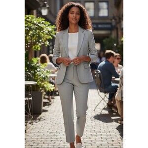 Worthington Stretch Light Gray Tailored Blazer | Size 10 NWT